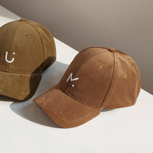 疯帽子 简约灯芯绒鸭舌帽 加宽帽檐显脸小棒球帽子女 通用款春季 商品图2