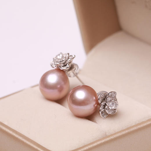 美裕 淡水珍珠耳钉 10-11mm 107502Z 商品图2