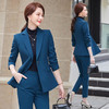 TZF-蓝色西装外套女职业装春秋气质时尚修身西服套装高级感上衣工作服 商品缩略图0