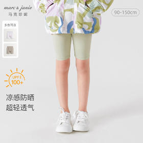 马克珍妮女童弹力透气运动打底裤儿童短裤凉感骑行裤夏装240302