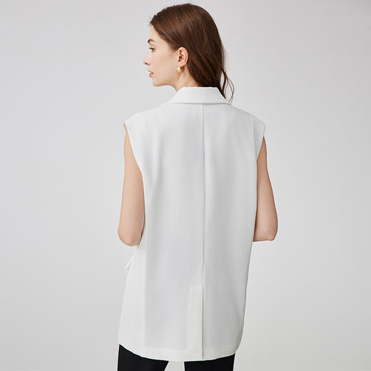 EITIE爱特爱夏季新款百搭马甲简约修身西装薄外套7403109 商品图11