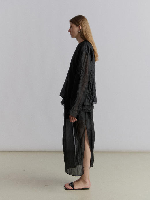 VC｜SS24025 Asti layered blouse [ 衬衫   黑 / 白 ] 商品图4