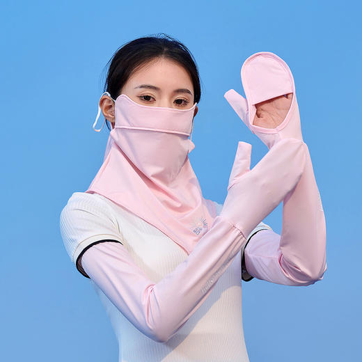 【升级护眼角防晒口罩护颈 夏防紫外线薄款】透气遮脸遮阳面纱 防晒面罩 商品图3