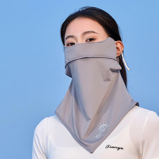【升级护眼角防晒口罩护颈 夏防紫外线薄款】透气遮脸遮阳面纱 防晒面罩 商品图6