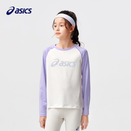 ASICS/亚瑟士童装24春夏速干柔软透气针织插肩男女儿童运动长袖T 商品图2