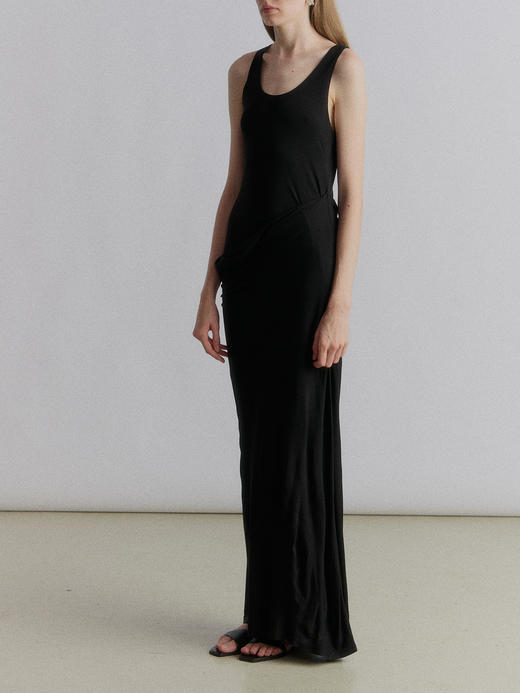 VC｜SS24095 Carwen jersey draped dress [ 连衣裙 黑 ] 商品图3