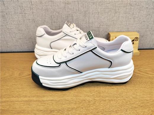 豪行春季新款22186916真皮时尚运动休闲中跟女鞋单鞋专柜正品 商品图3