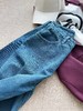 老米优品/大爱款！实物巨美~《重工晕染色复古牛仔镰刀裤》蓝绿色系晕染太别致了！宽松镰刀裤造型感十足~K240322A 商品缩略图4