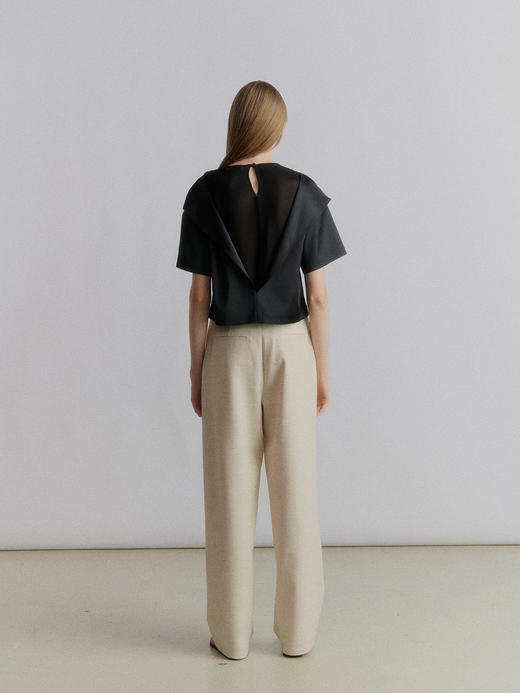 VC｜SS24093 Karys flap Tshirt [ 短袖上衣  黑  ] 商品图1