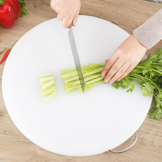 【精选】翰乐防霉加厚抗菌圆形切菜板 防滑纹理 加粗加厚 方便清洁 坚固耐用 商品图3