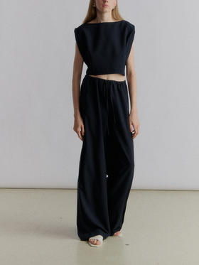 VC｜SS24072 Esha wide leg trousers [ 长裤 深蓝 / 米 ]