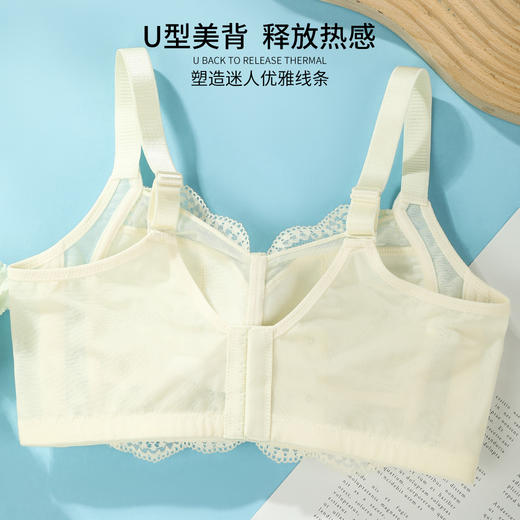 雅黛俪内衣女蕾丝大胸显小显瘦轻薄透气全罩杯收副乳无钢圈文胸 商品图7