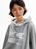 CryingCenter 花灰慵懒芭蕾风休闲薄款蕾丝经典3clogo带帽卫衣 商品缩略图3
