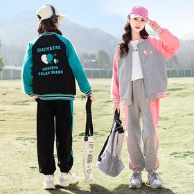 女童卫衣套装春装2024新款儿童洋气时髦中大童网红春秋运动两件套