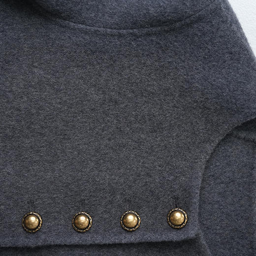 N°28 时尚气质女装圆领短款毛呢外套8352D773 商品图4