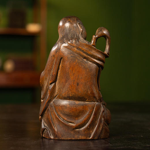 清 楠木雕刘海戏金蟾摆件 商品图1