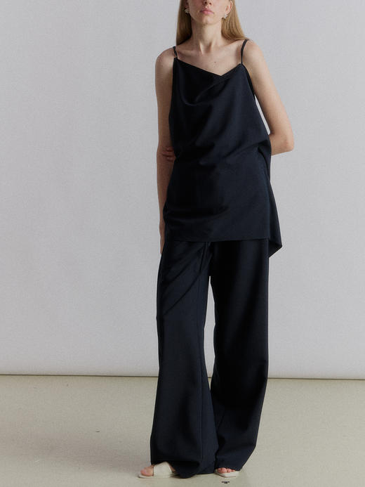 VC｜SS24071 Esha draped top [ 吊带上衣 深蓝 / 米 ] 商品图1