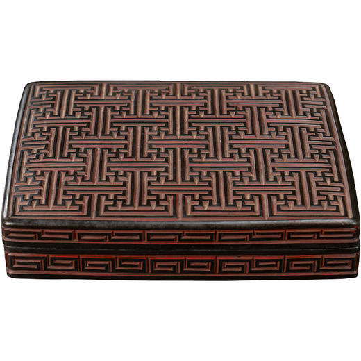 清 剔犀万字锦地纹盖盒 商品图5