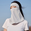 【防晒口罩女 夏季开车遮阳面纱】防紫外线 薄款透气锦纶 遮全脸冰丝面罩 商品缩略图3