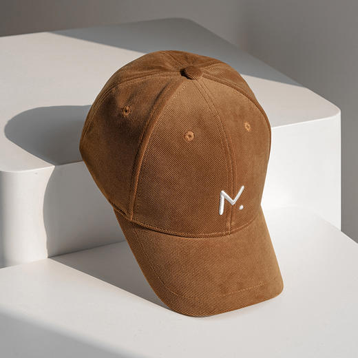 疯帽子 简约灯芯绒鸭舌帽 加宽帽檐显脸小棒球帽子女 通用款春季 商品图4