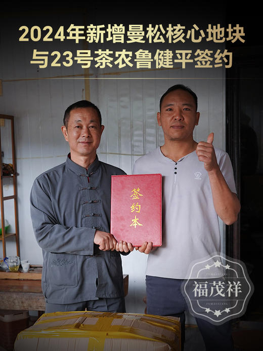 【2024年春茶】【曼松贡茶】签约曼松23号茶农鲁健平 2024年春茶普洱茶生茶曼松王子山纯料古树357g饼茶 一饼一码 商品图1