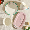 摩登主妇北欧ins风餐具盘子家用陶瓷双耳烤盘饭碗分格餐盘甜品盘 商品缩略图4