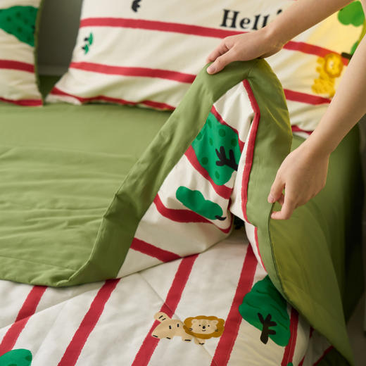 自然醒全棉喷气印花夏被单双人空调被可水洗夏凉被学生宿舍被子LFS 商品图4