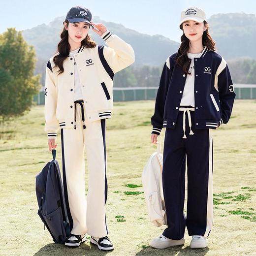 女童套装春秋2024新款洋气儿童春装中大童运动休闲网红两件 商品图1