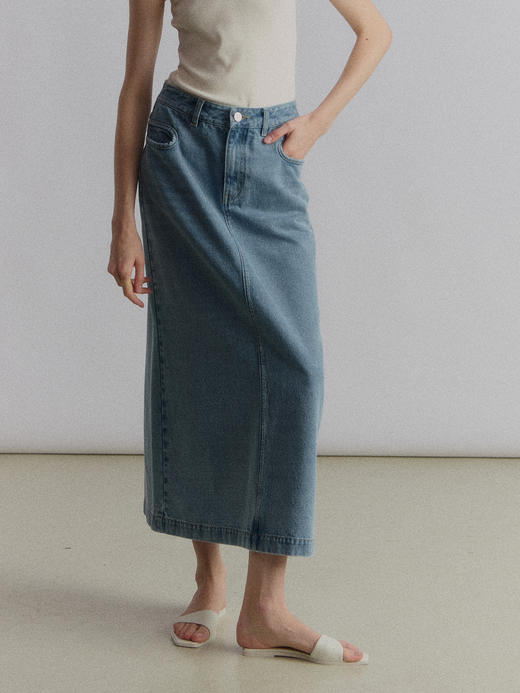 VC｜SS24114 Peona long jeans skirt [ 牛仔半身裙 蓝 ] 商品图0