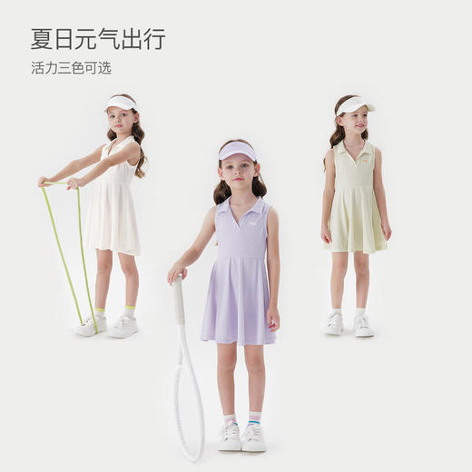 [凉感]马克珍妮女童运动polo领无袖连衣裙儿童裙子夏装新款240299 商品图1