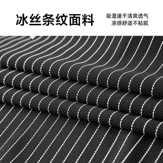 【凉感透气】【新款DDA】大依优型大码竖条纹短袖Polo衫翻领加肥加大男士大号弹力透气舒适夏季半袖透气 商品图3