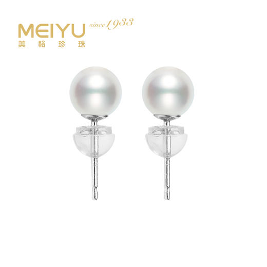 美裕 925银淡水珍珠耳钉6-7mm 106799Z 商品图0