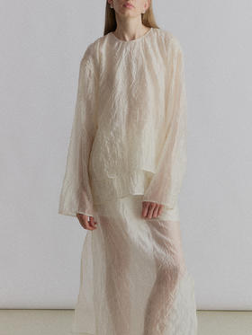 VC｜SS24025 Asti layered blouse [ 衬衫   黑 / 白 ]