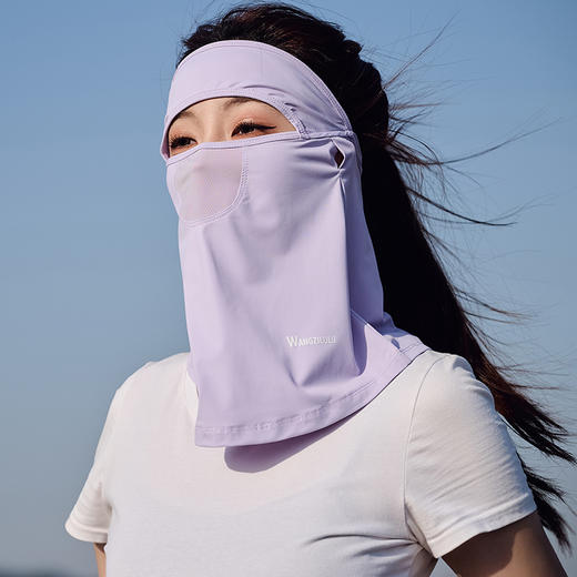 【防晒口罩女 夏季开车遮阳面纱】防紫外线 薄款透气锦纶 遮全脸冰丝面罩 商品图11