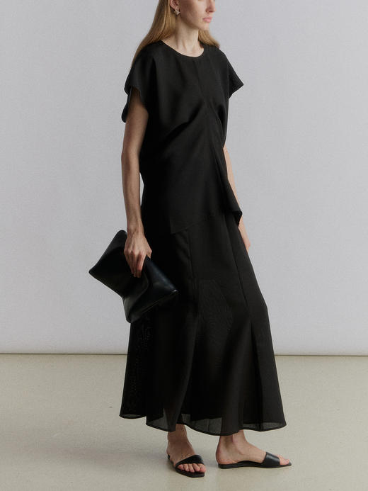 VC｜SS24035 Lou draped top [ 短袖上衣  黑 / 白 ] 商品图3