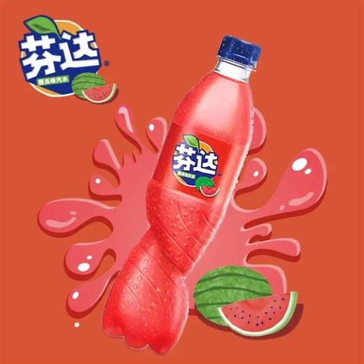 【百】芬达西瓜味汽水塑料瓶 500ml 商品图0