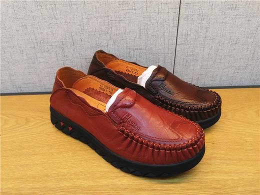 豪行春秋新款21108811牛皮低跟休闲鞋女单鞋妈妈鞋专柜正品 商品图0