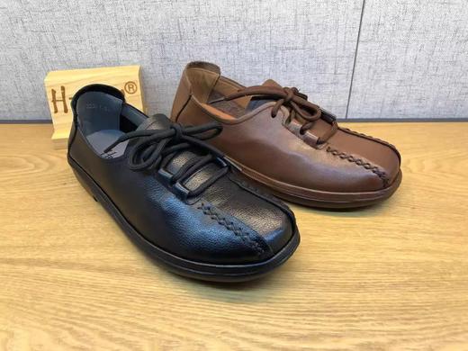 豪行2022年春季新品时尚休闲真皮软底女鞋妈妈鞋22192015专柜正品 商品图0