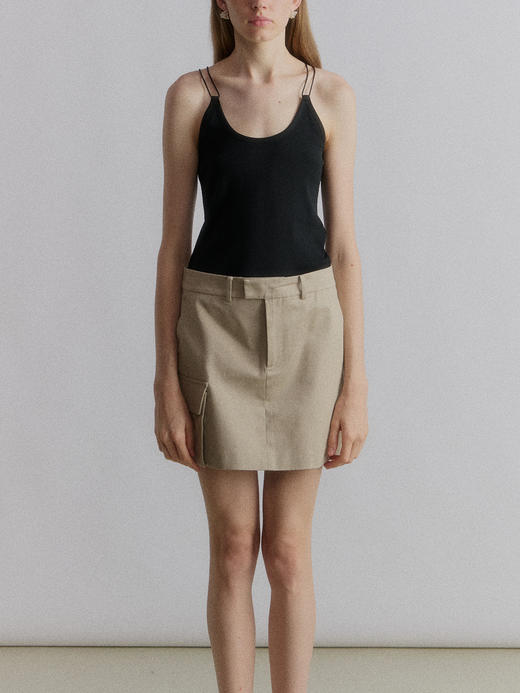 VC｜SS24074 Esha skirt with pocket [ 半身裙  卡其 / 黑 ] 商品图8