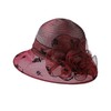 TZF-遮阳帽子女夏季新款时尚优雅花朵盆帽薄款透气渔夫帽气质简约礼帽 商品缩略图4