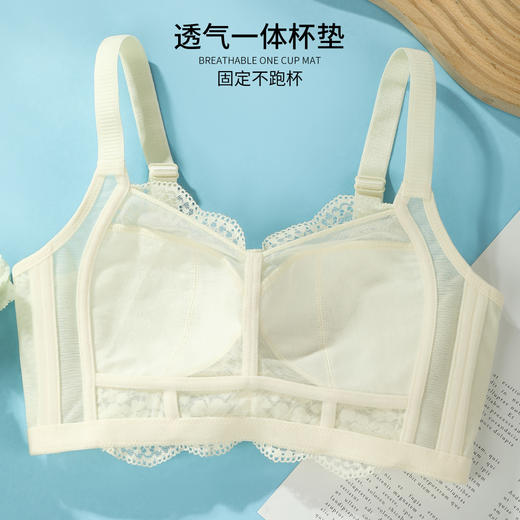 雅黛俪内衣女蕾丝大胸显小显瘦轻薄透气全罩杯收副乳无钢圈文胸 商品图4