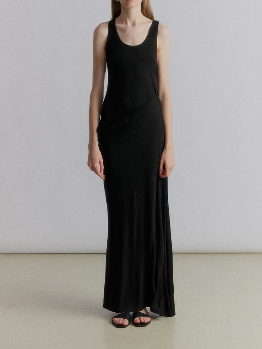 VC｜SS24095 Carwen jersey draped dress [ 连衣裙 黑 ] 商品图2