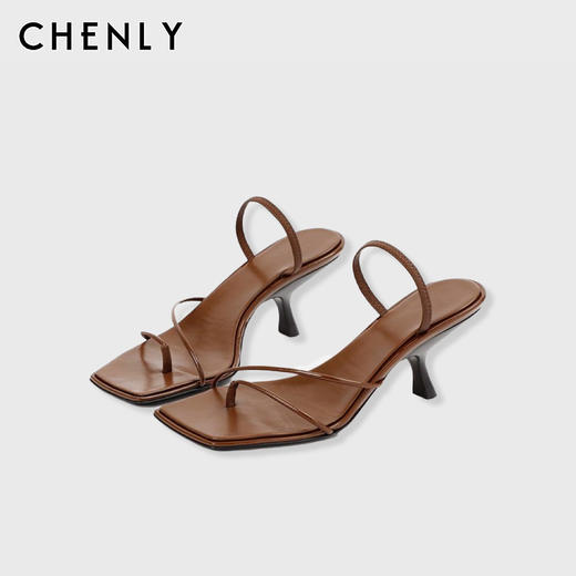 尘衣｜ROW风极简真皮细带凉鞋 商品图0