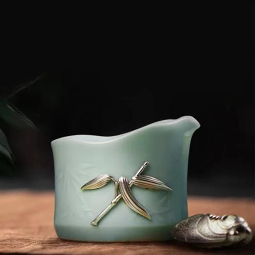 【工行】华夏问礼茶具套装 20克足银+青瓷 精美礼盒 送礼自用佳品 商品图6