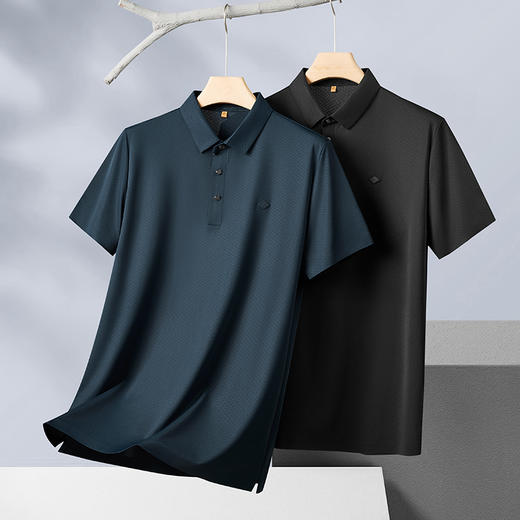 【冰丝高弹】【新款DDP】大依优型大码翻领短袖Polo衫加肥加大男士大号弹力透气舒适夏季半袖 商品图1