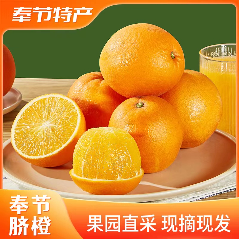正宗重庆奉节脐橙新鲜应季水果薄皮好剥整箱现摘产地直发5斤 /9斤多规格--LL
