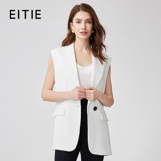 EITIE爱特爱夏季新款百搭马甲简约修身西装薄外套7403109 商品图1