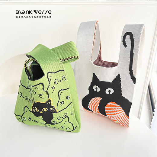 【29.9/任选2件！】新款ins网红包手提包，女士针织毛线水桶包，韩版百搭手拎休闲托特包-QQ 商品图2