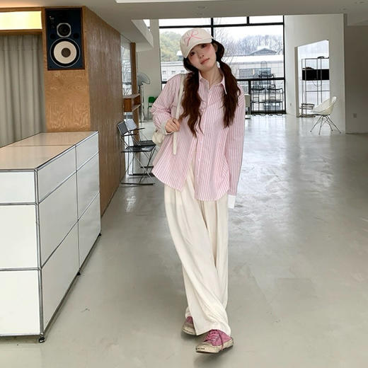 Spring Bubble/《春日氧气裤》丨纸片人阔腿裤 高腰垂感长裤 商品图1