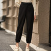 剩S 米思阳2026春季新款百搭时尚修身束脚裤小个子黑色显瘦九分裤1392 商品缩略图1